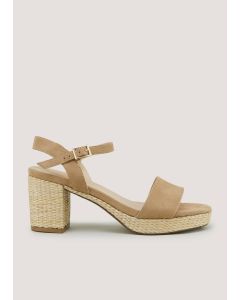 Taupe Platform Sandals