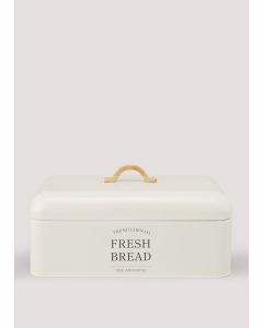 Cream Bread Bin (42cm x 23cm x 22cm)-Cream