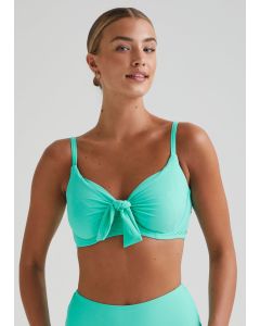 DD+ Aqua Tie Front Bikini Top