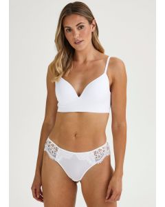 White Lace Detail Brazilian Knickers