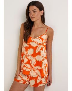 Orange Floral Cami Pyjama Top