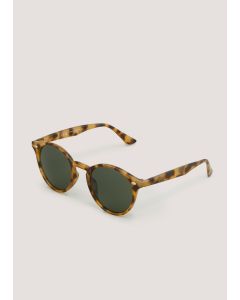 Brown Tortoise Shell Round Sunglasses