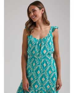 Turquoise Print Co-Ord Cami Top