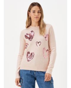 Sequin Heart Jumper-top