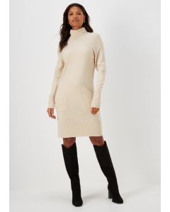 Super Soft Roll Neck Knitted Tunic Dress