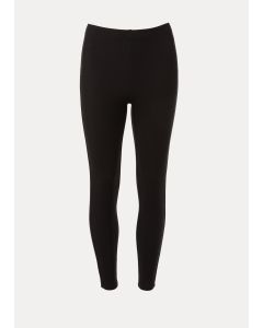 Black Ottoman Stitch Ribbed Leggings