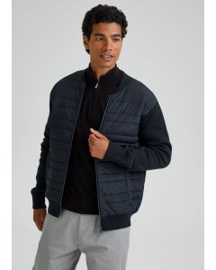 Navy Quilted Hybrid Gilet