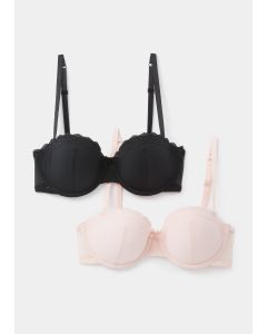 2 Pack Padded Underwired Balcony Bras