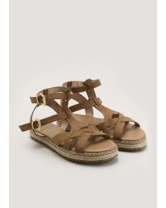 Taupe Gladiator Sandals