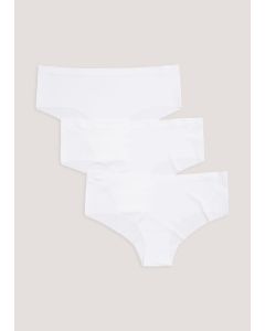 3 Pack White No VPL Short Knickers