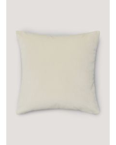 Soft Velour Cushion (43cm x 43cm)-White