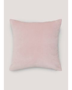 Blush Soft Velour Cushion (43cm x 43cm) Pink