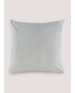  Large Soft Velour Cushion (55cm x 55cm)-Grey