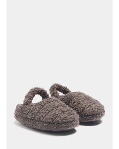 Boys Grey Padded Mule Slippers (Younger 4-12)