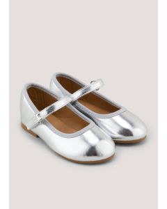 Girls Silver Ballet Shoes (Younger 4-12)