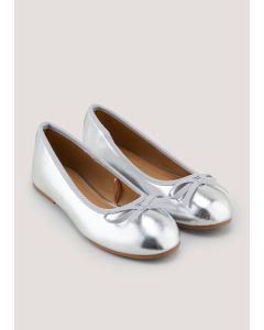 Girls Silver Ballet Shoes