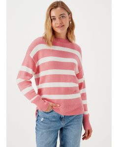 Coral Stripe Jumper-w