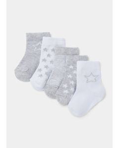 Baby 5 Pack Socks (Newborn-23mths)