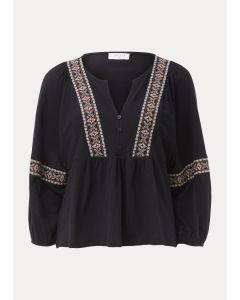 Embroidered Jersey Blouse