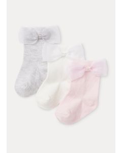 3 Pack Bow Baby Socks