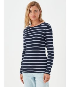 Navy Stripe Long Sleeve T-Shirt-n