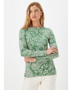 Green Paisley Long Sleeve T-Shirt