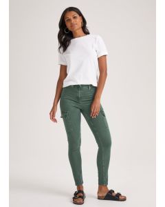 Khaki Cargo Skinny Jeans