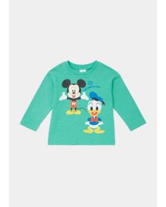 Kids Green Disney Mickey Mouse & Donald Duck T-Shirt (9mths-6yrs)