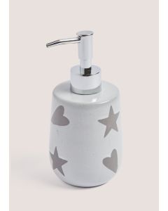 Heart & Star Stamp Soap Dispenser (16.5cm x 8cm x 8cm)