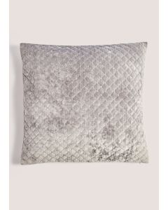 Grey Cross Stitch Cushion (55cm x 55cm)-Grey