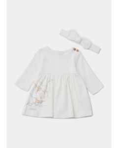 Baby White Disney Dumbo Dress & Headband Set (Newborn-12Mths)