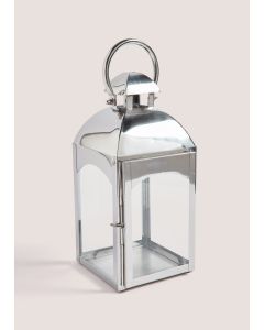 Small Silver Lantern (13cm x 12cm x 31cm)