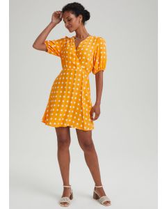 Et Vous Orange Spot Mini Dress