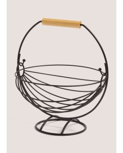 Black Wire Small Hanging Fruit Basket (28cm x 24.5cm x 23cm)