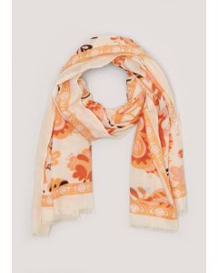 Orange Print Scarf