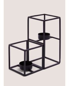 2 Pack Black Tealight Holder Box (21.5cm x 18cm)