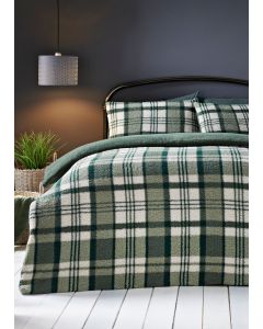 Check Teddy Fleece Reversible Duvet Cover