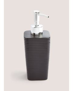 Black Ceramic Soap Dispenser (18cm x 7.5cm x 7.5cm)