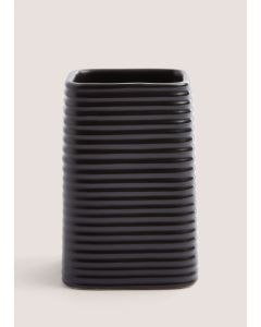 Black Ceramic Bathroom Tumbler (7.5cm x 7.5cm x 11.5cm)