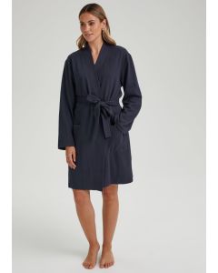 Navy Waffle Dressing Gown