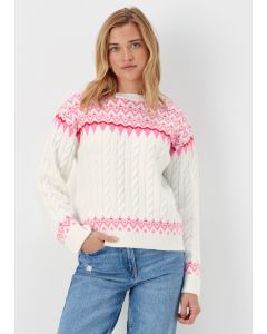 Cream &  Fair Isle Jumper