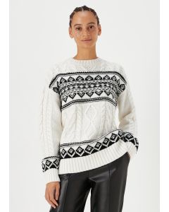 Cream Fairisle Knit Jumper