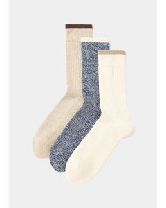 3 Pack Multicoloured Comfort Socks