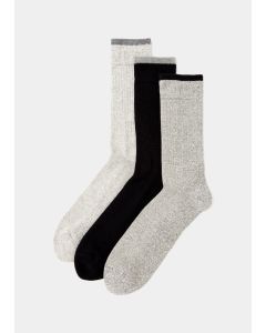 3 Pack Black Comfort Socks