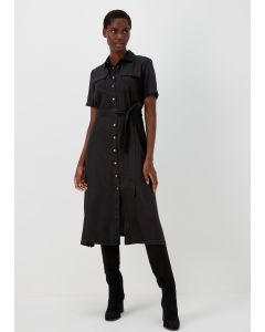 Et Vous Black Midi Utility Dress