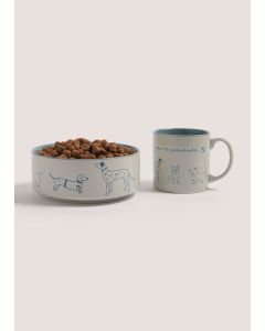 Green Dog Mug & Bowl Set (34cm x 19cm x 9cm)