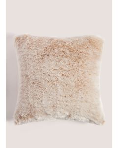 Beige Faux Fur Cushion (43Cm X 43Cm)-Beige