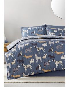 Dog Print Reversible Duvet Cover