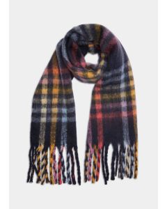 Multicoloured Check Print Scarf