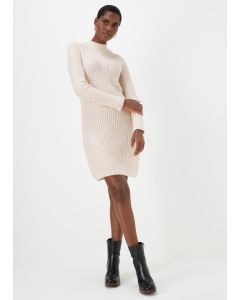 Oatmeal Ribbed Jumper Dress